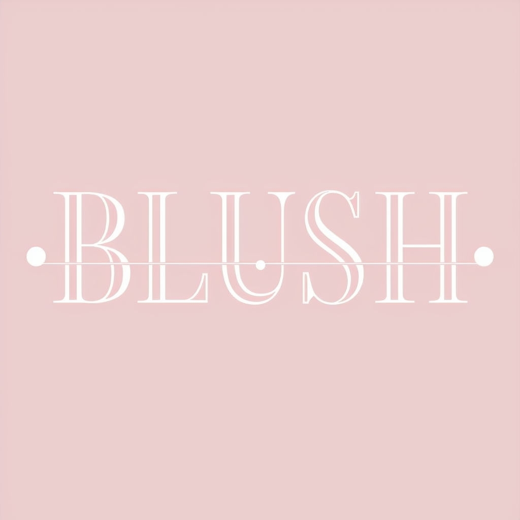 Elegant Minimalist Blush Logo Design with Subtle Highlights Logo