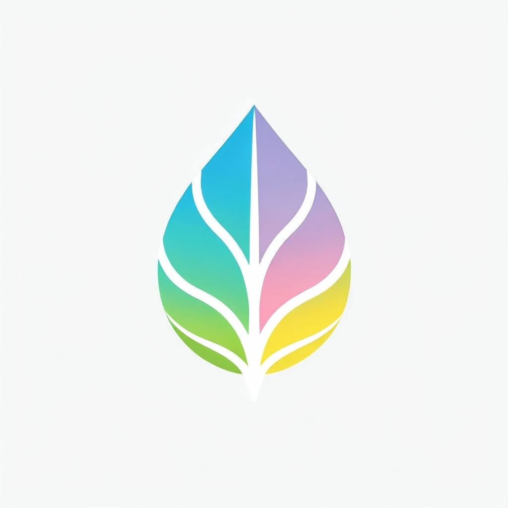 Stylized Colorful Leaf Logo Design for Trendy Hats