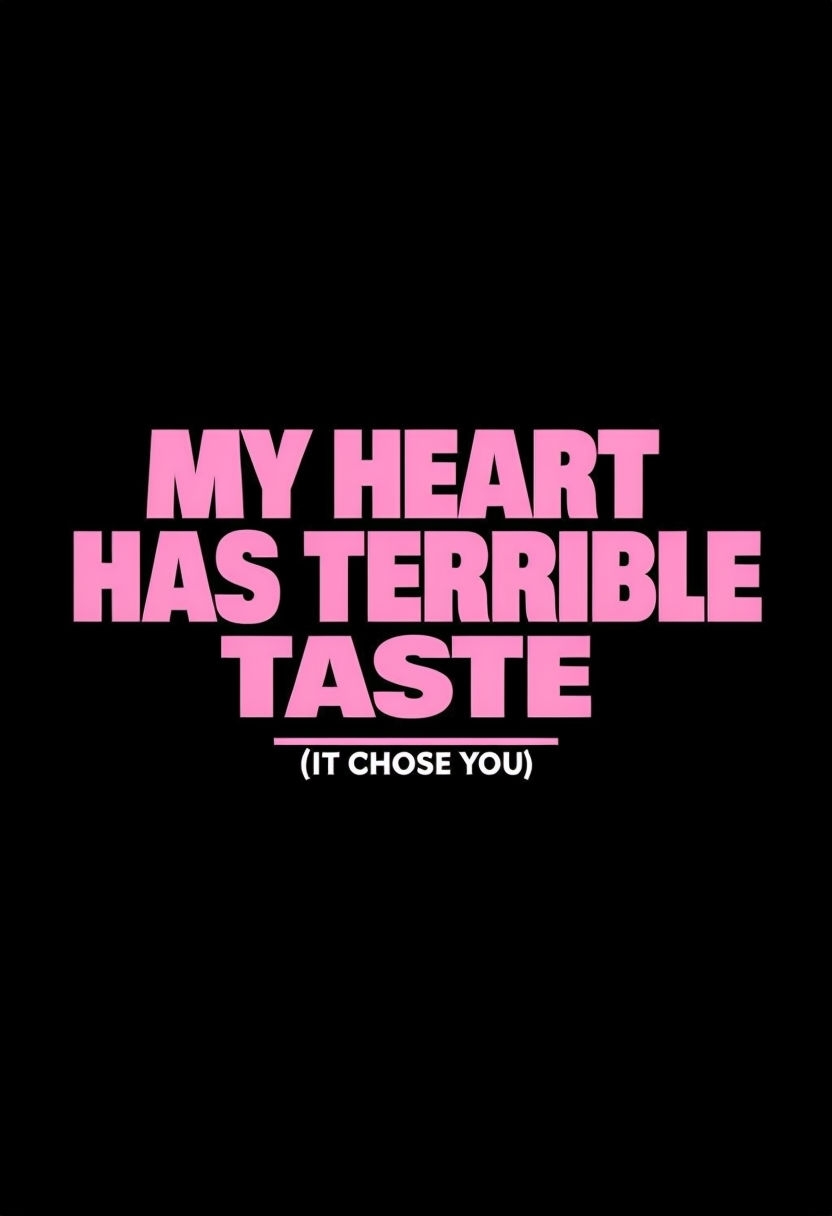 Bold Typography My Heart Has Terrible Taste Design for Valentine's Day Card