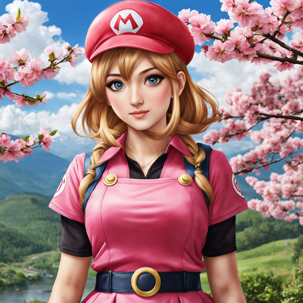 stylish young Princess Peach of 18 Years of world Mario Bros