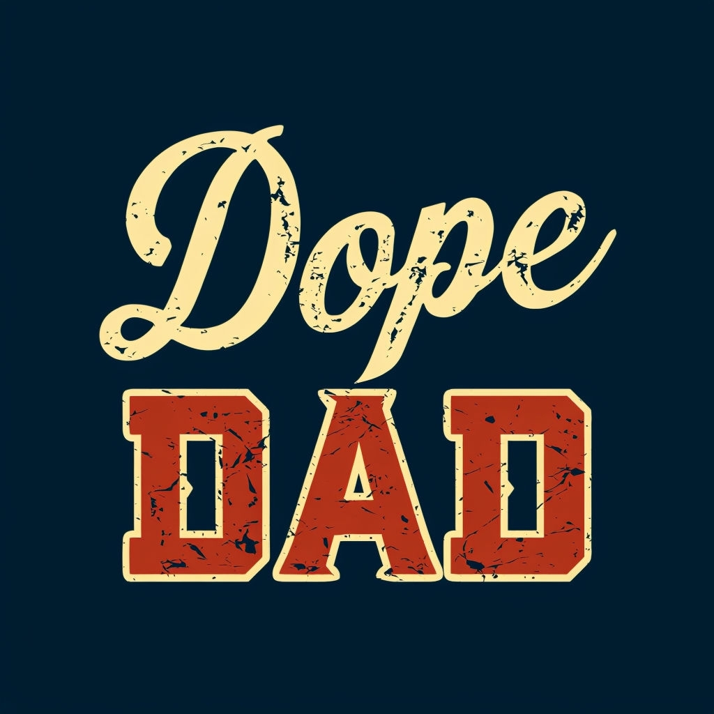 Dope Dad Vintage Typography Design T-Shirt