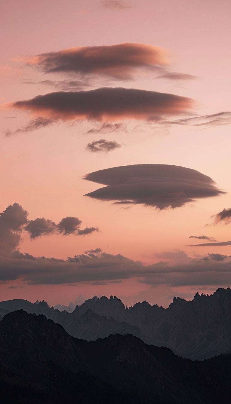 Serene Mountainous Landscape at Sunset Mobile Wallpaper