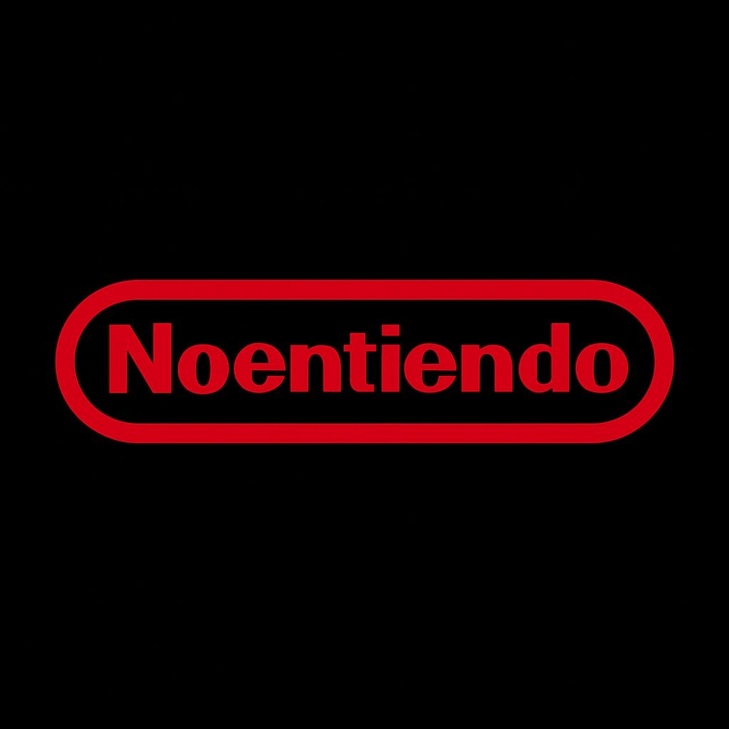Noentiendo Playful Nintendo Parody Graphic T-Shirt