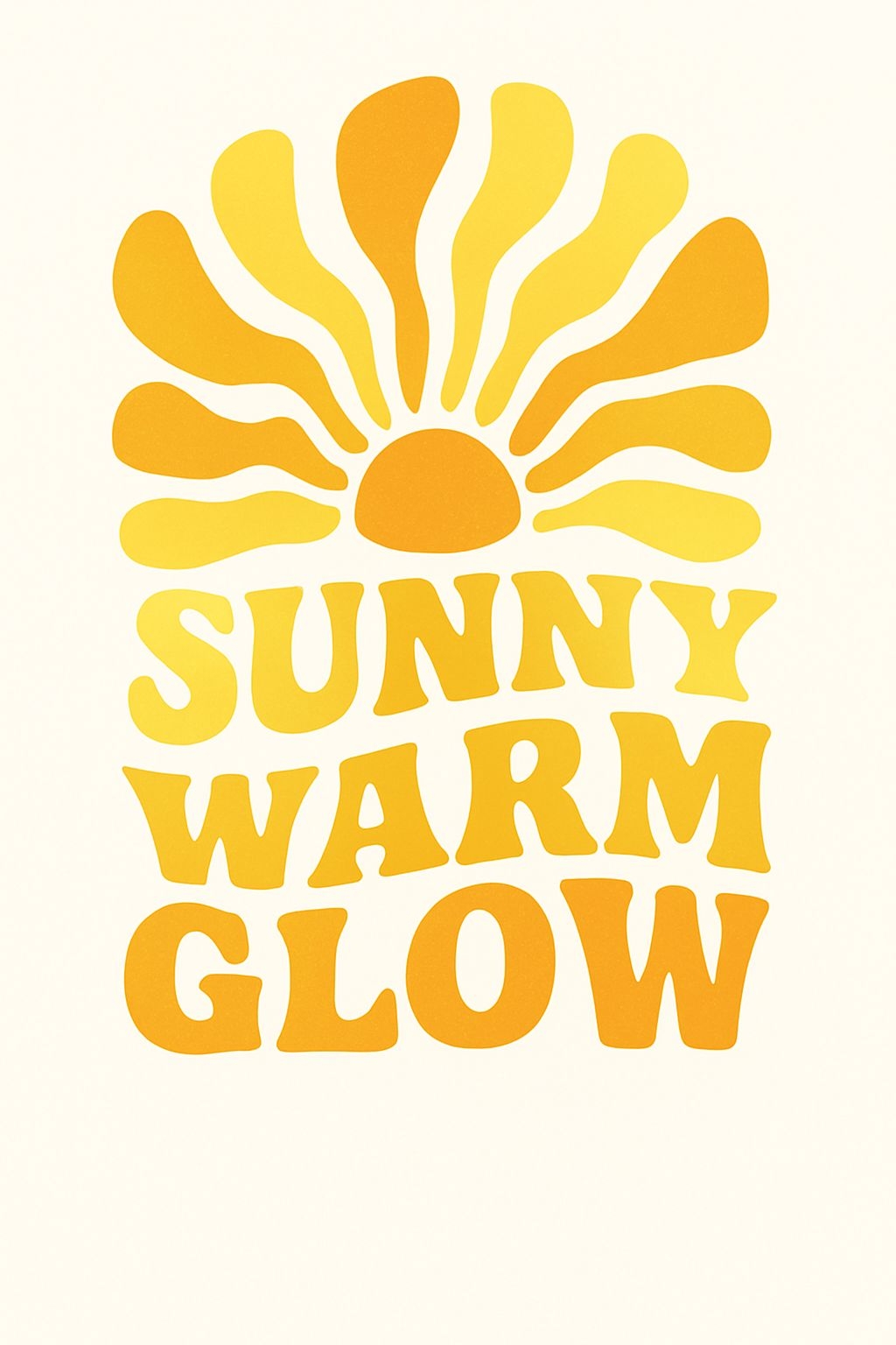 Sunny Warm Glow Minimalist Abstract Sun Graphic Poster