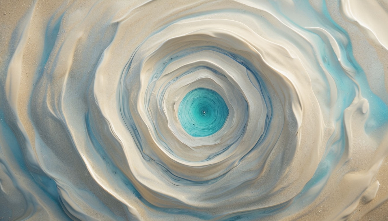 Mesmerizing Fluid Turquoise Abstract Pattern Virtual Background