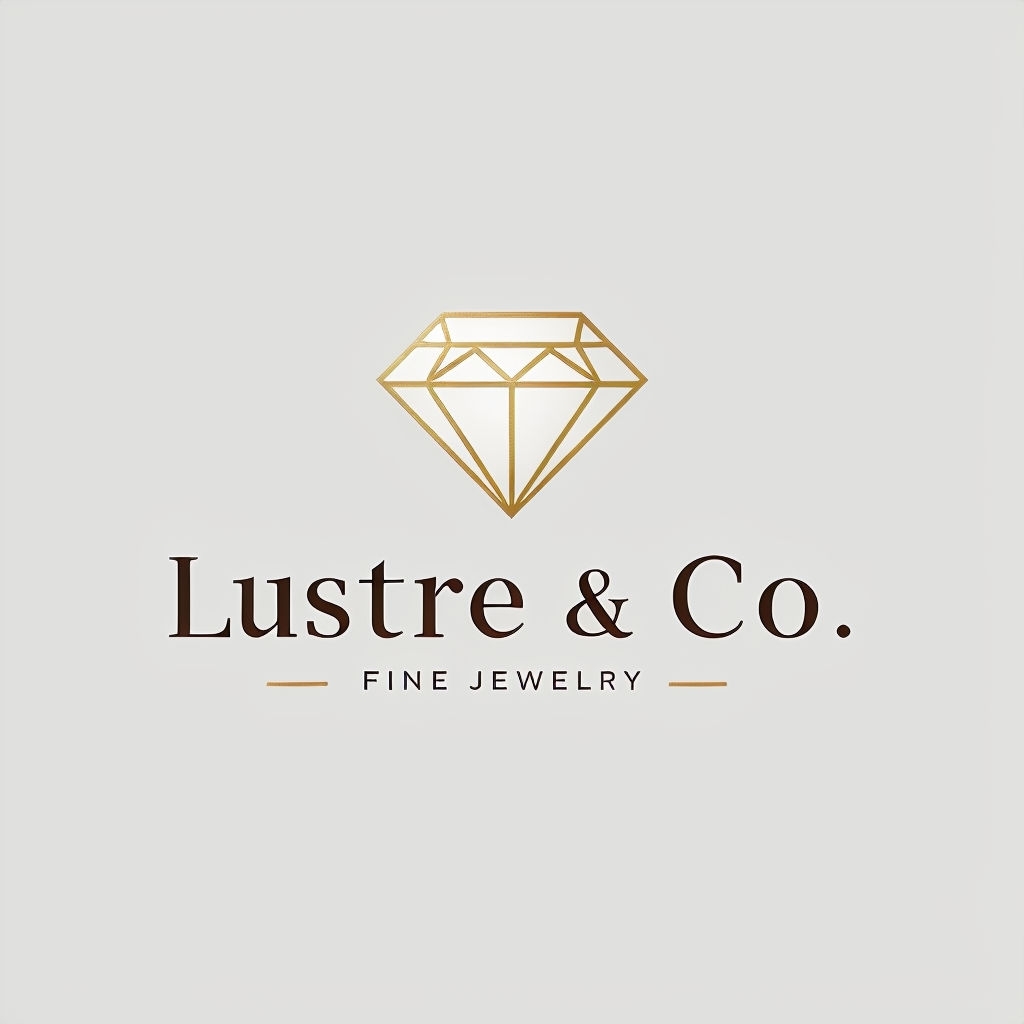 Elegant Gold Diamond Logo for Lustre & Co. Fine Jewelry