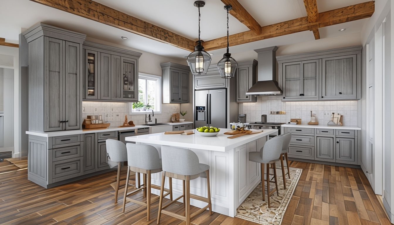 Inviting Modern Farmhouse Kitchen Design with Cozy Ambiance Art