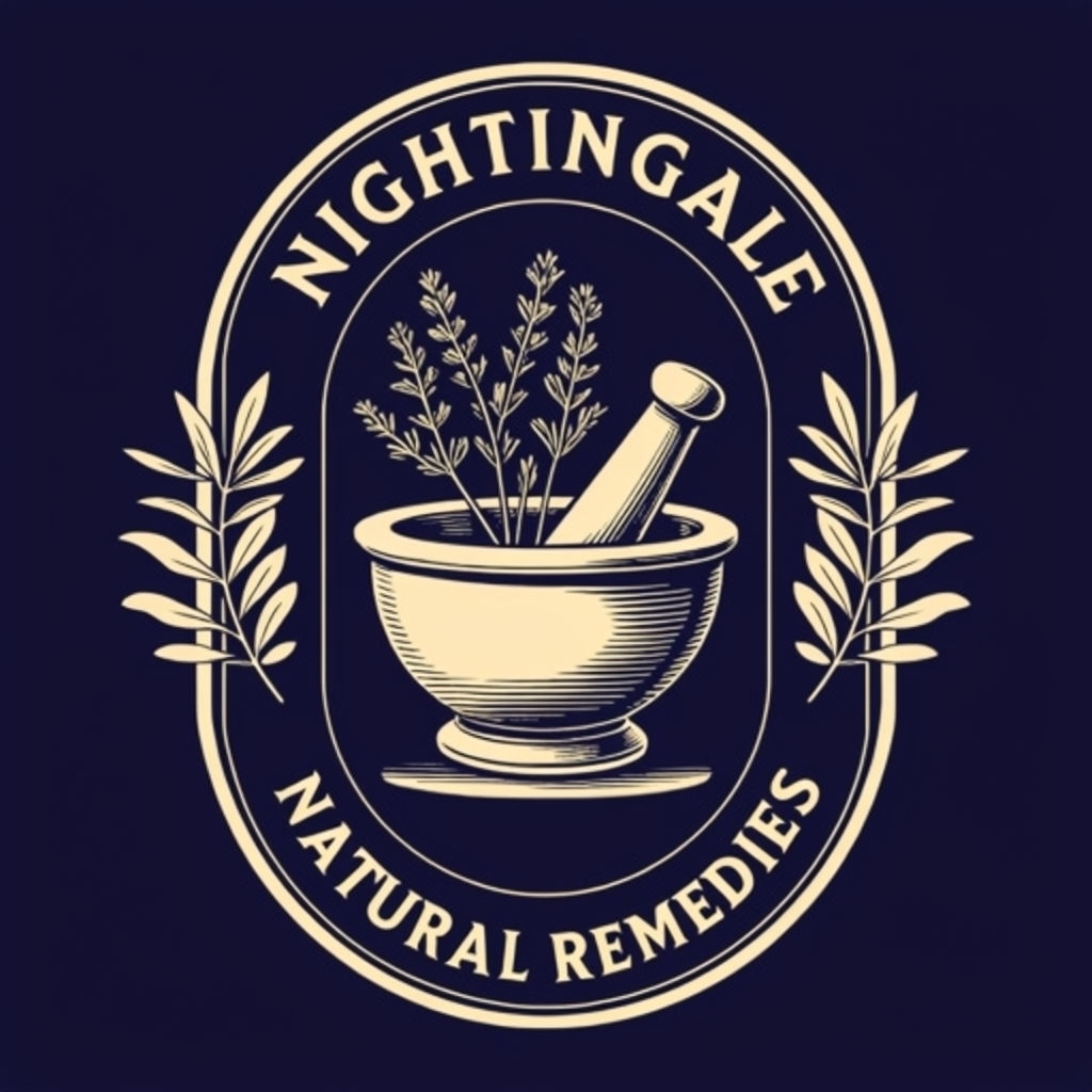 Vintage Nightingale Herbal Remedies Logo Design