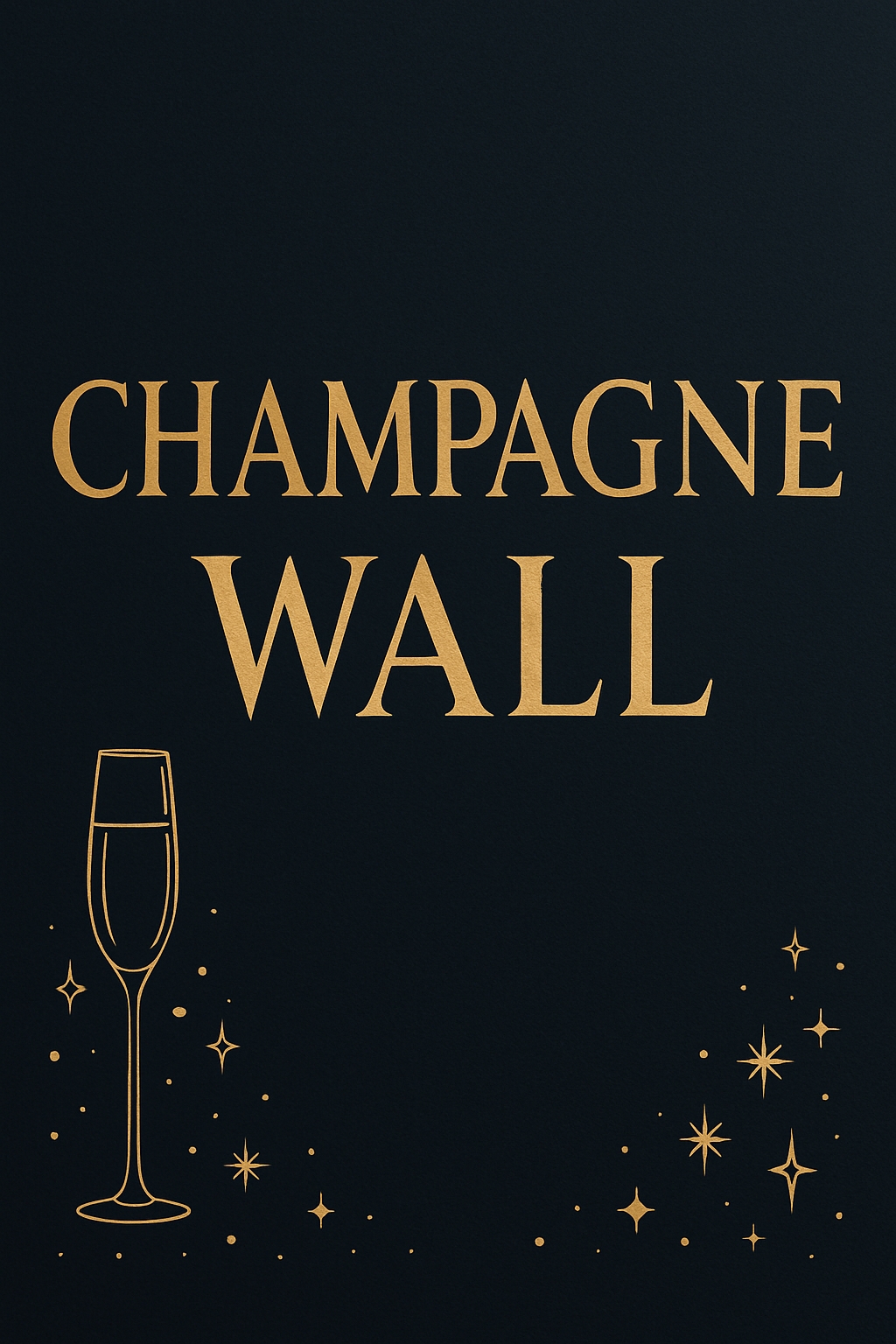Elegant Champagne Wall Graphic Design Invitation Card