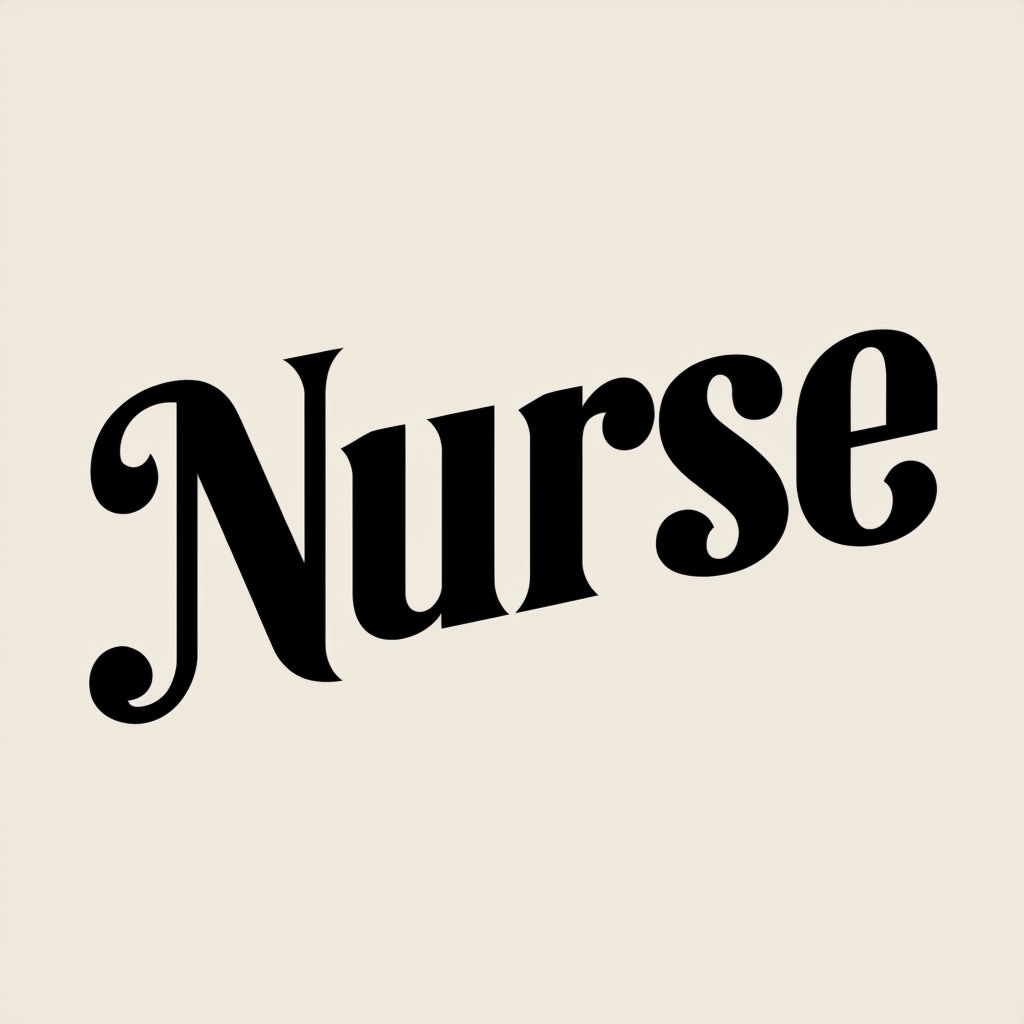 Elegant Nurse Typography Design on Light Beige T-Shirt