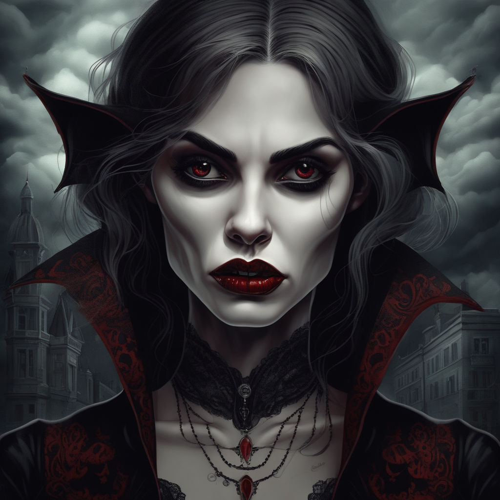 strong and sexy vampire woman