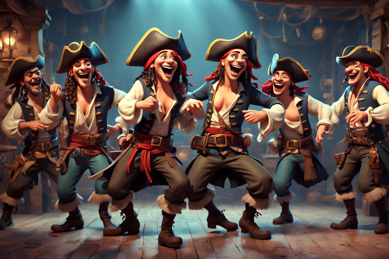 The pirates dancing and laughing. disney style by ivonete pinheiro ...