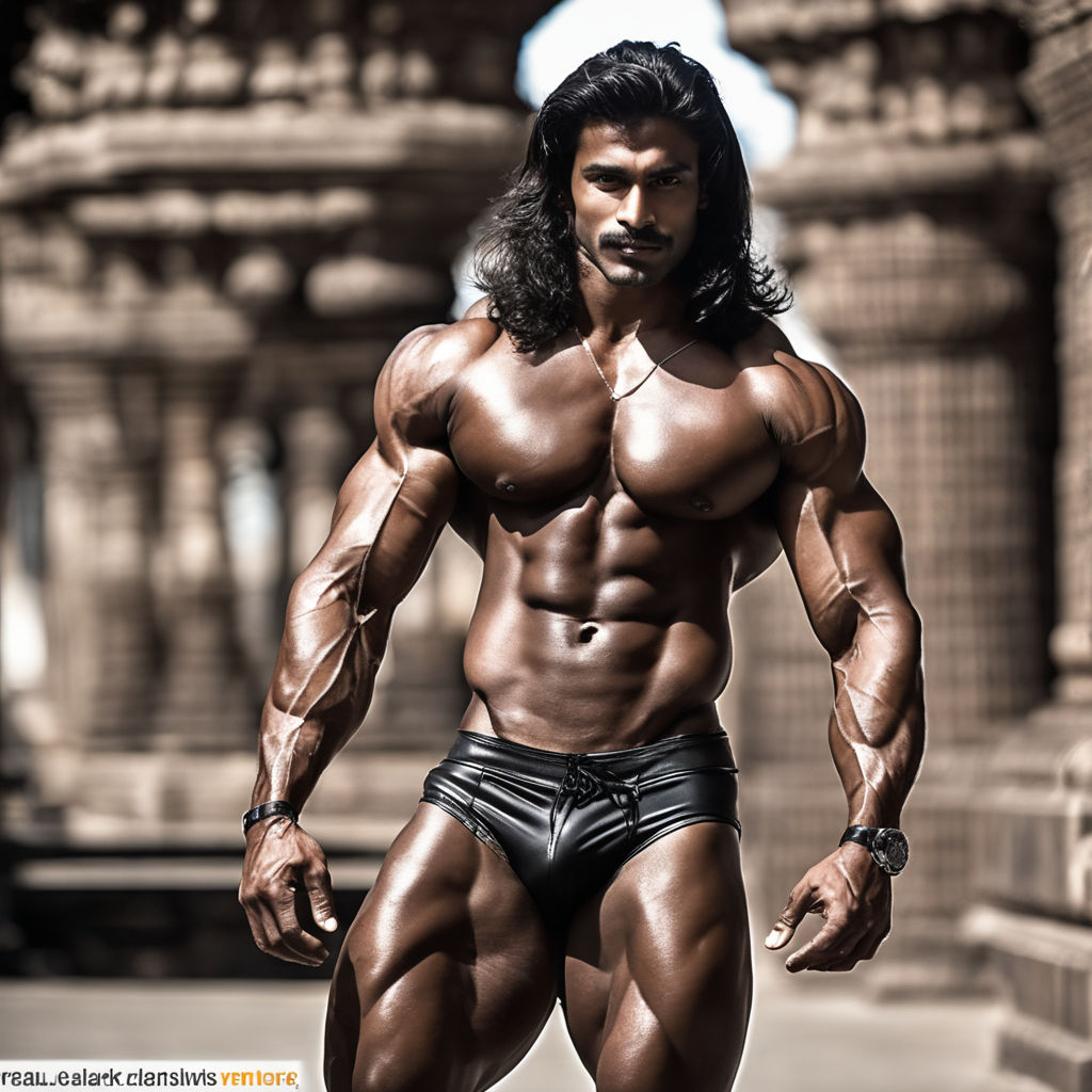 bodybuilder with long haur