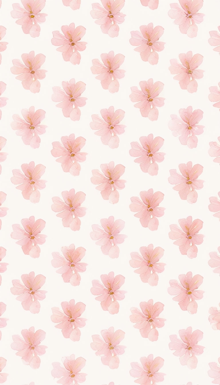 Elegant Pink Watercolor Floral Pattern for Phone Case Cover
