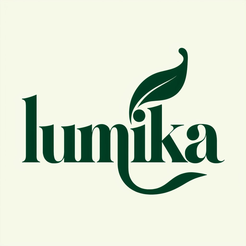 Elegant Lumika Nature-Inspired Logo with Leaf Design