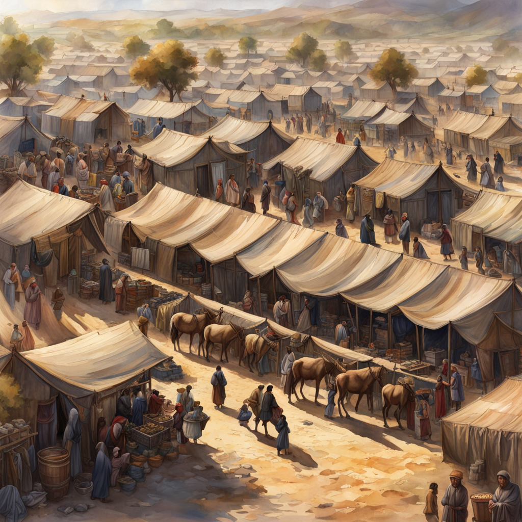 Refugee camp in medieval times for 100 people by Andrew Duryea Playground