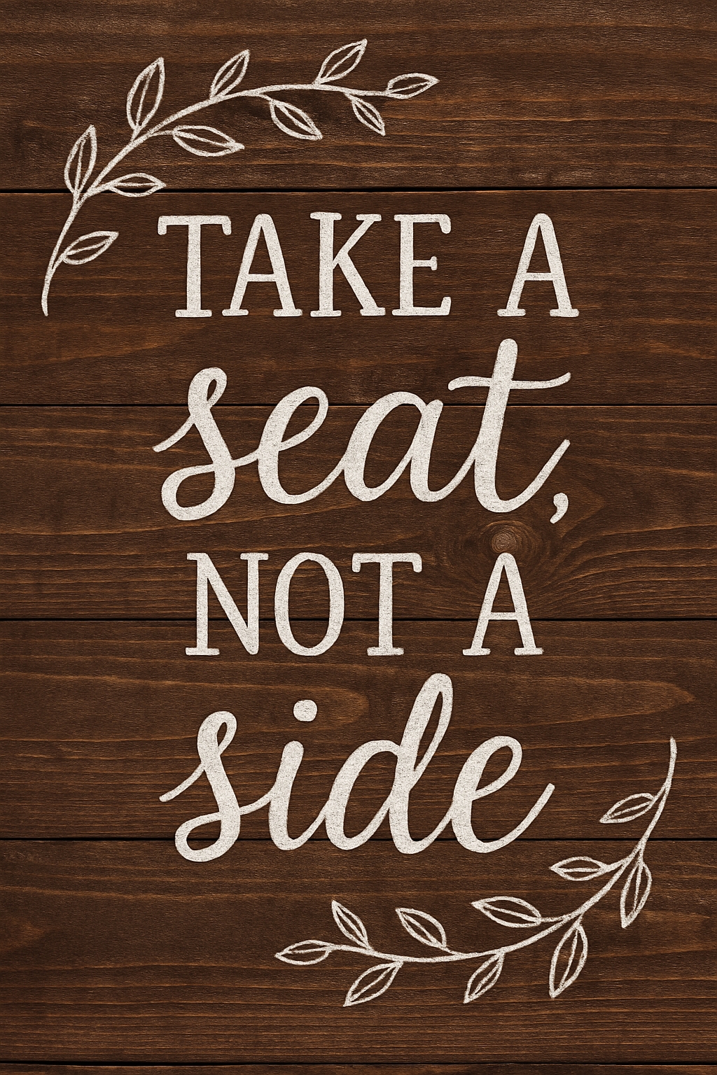 Rustic Wooden Sign with Encouraging Message for Event Signage