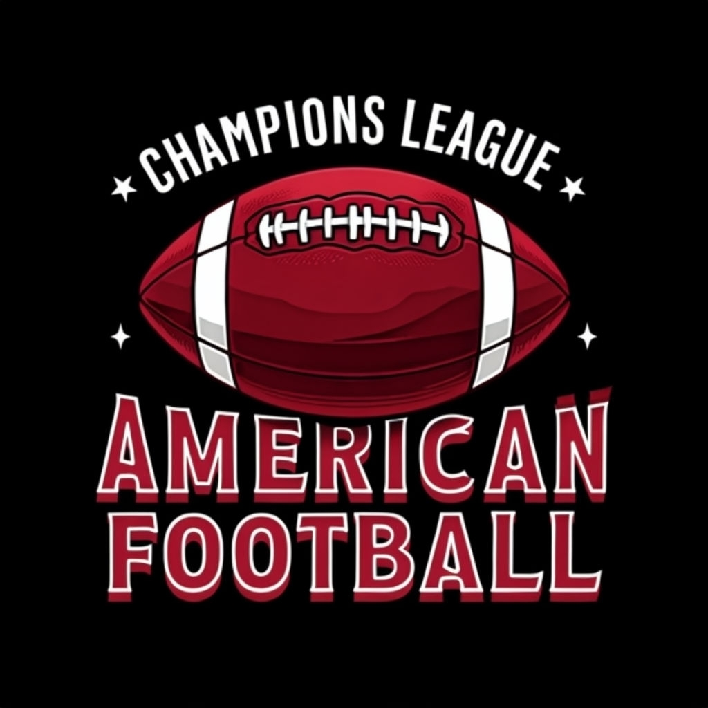 Crimson American Football Champions League Graphic T-Shirt
