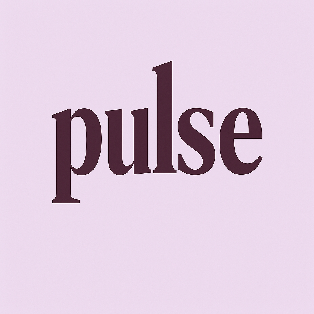 Modern Minimalist Pulse Logo Design on Lavender Background