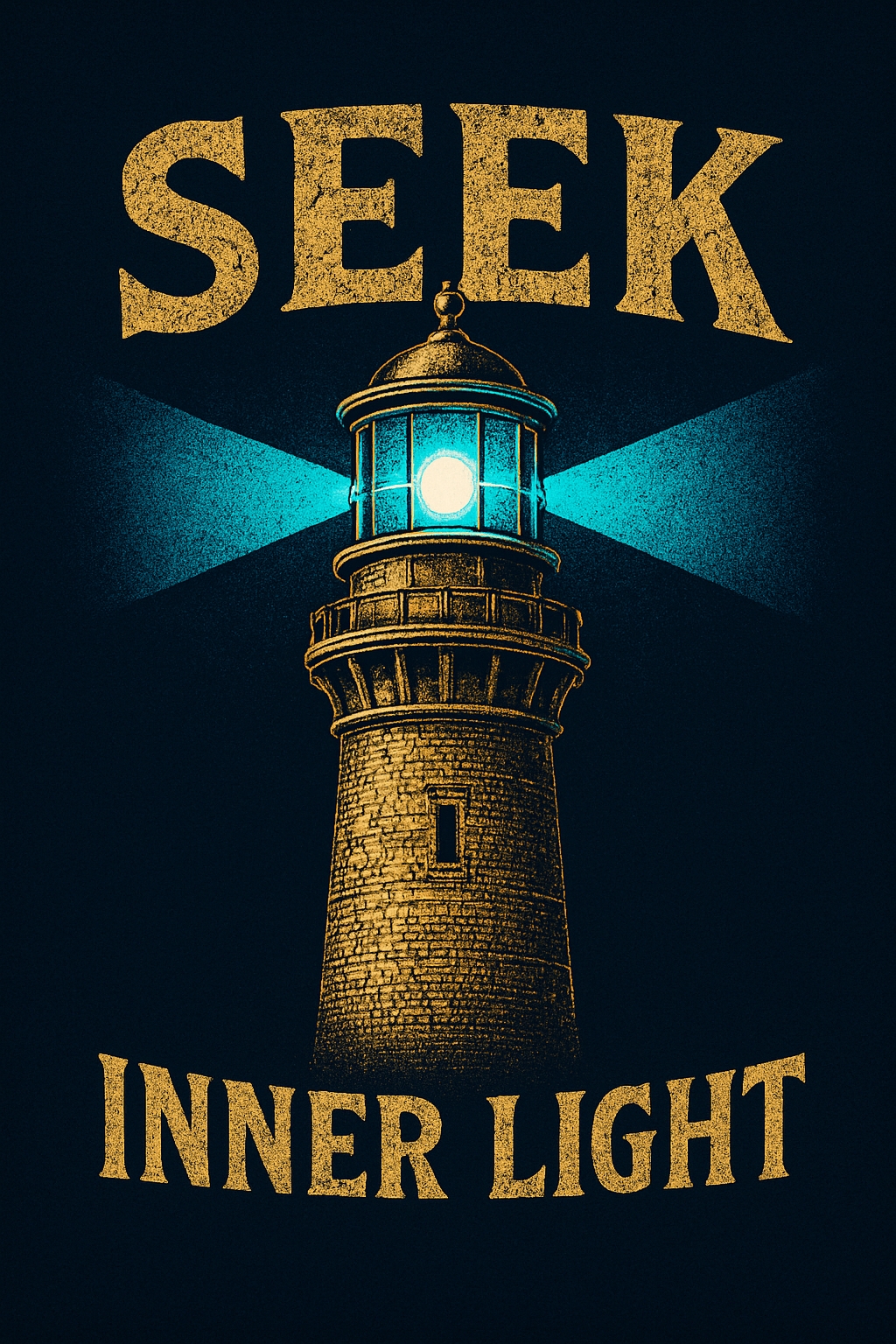 Vintage Lighthouse Seek Inner Light Graphic T-Shirt
