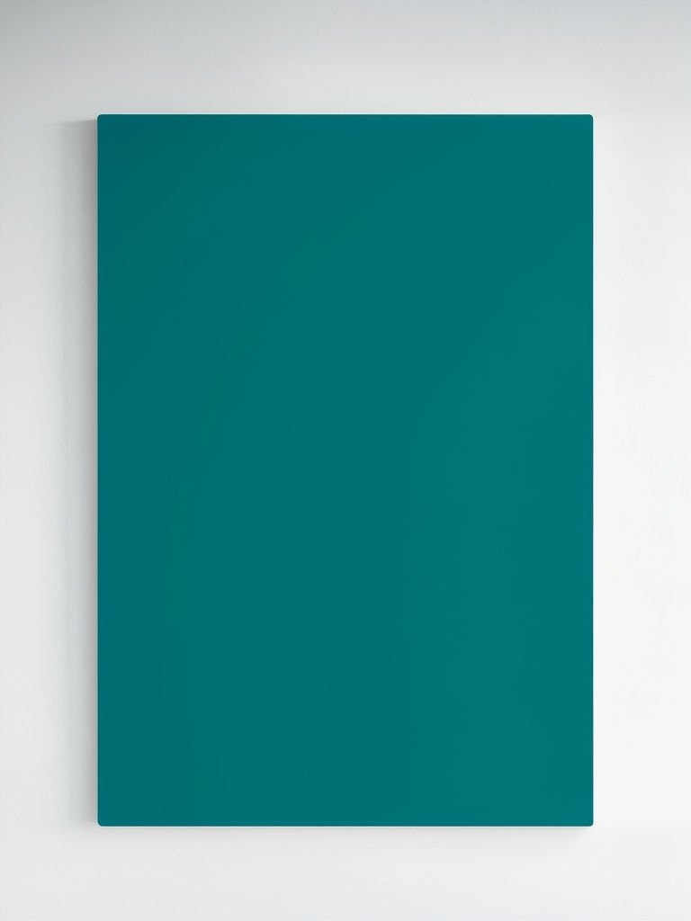 Modern Minimalist Teal Canvas Wall Art Mockup