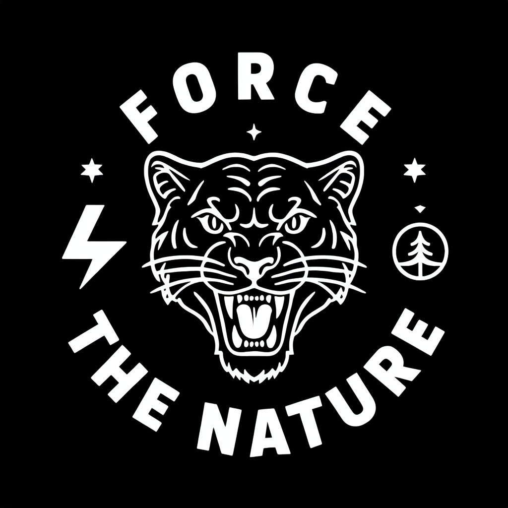 Vintage Panther Head Force The Nature T-Shirt