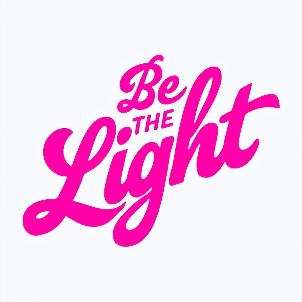 Be THE Light Elegant Pink Calligraphic T-Shirt