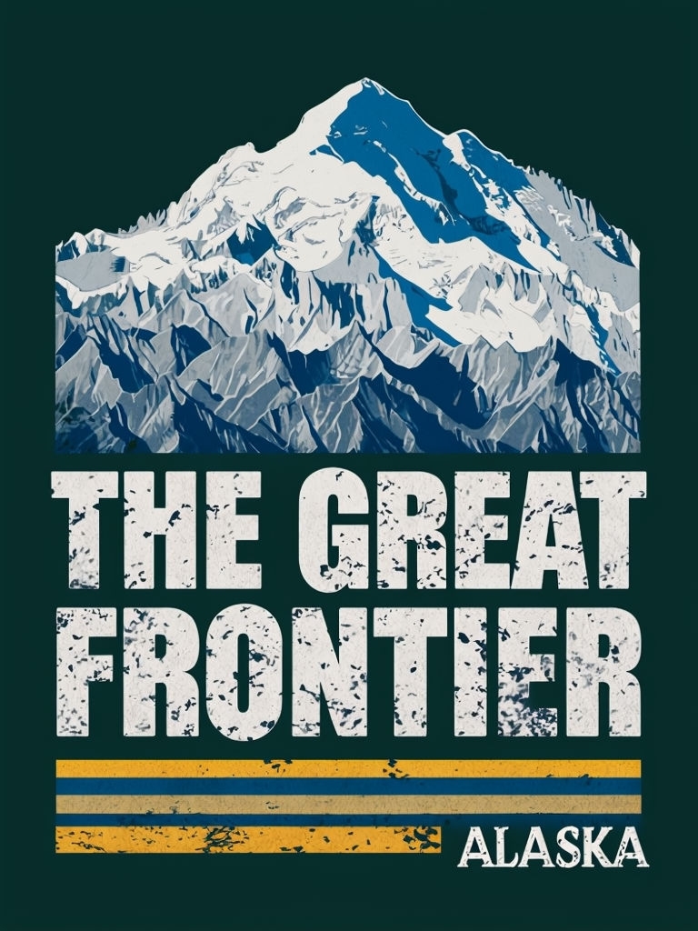 Vintage Denali Mountain Adventure T-Shirt Design