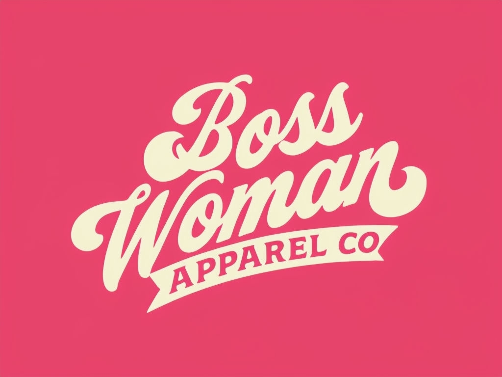 Vintage Boss Woman Logo on Pink Background T-Shirt