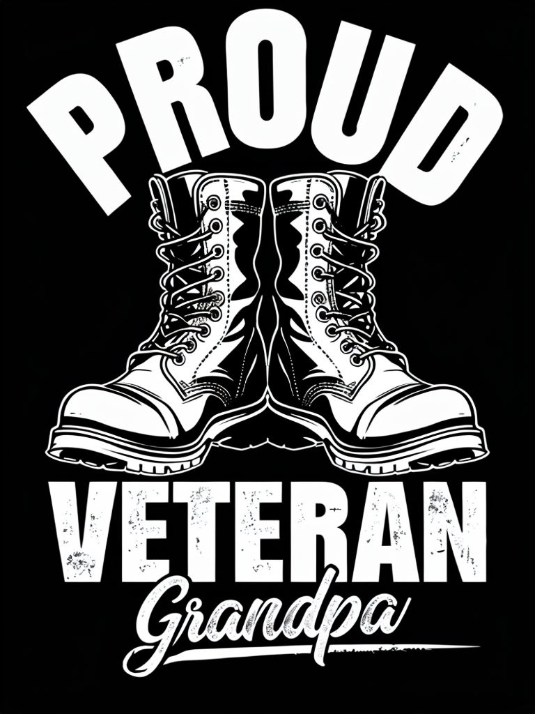 Proud Veteran Combat Boots Graphic T-Shirt