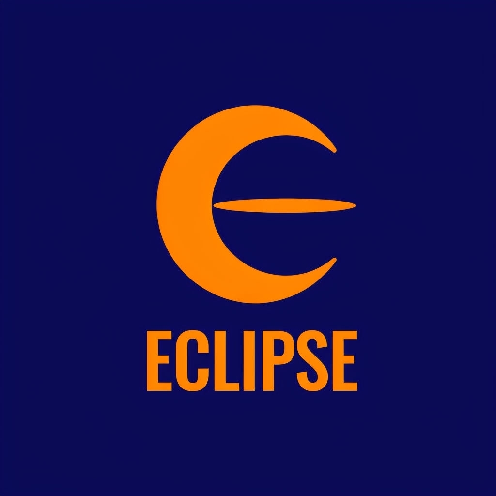Minimalist Cosmic Eclipse Logo Design for Creative Brand Logo