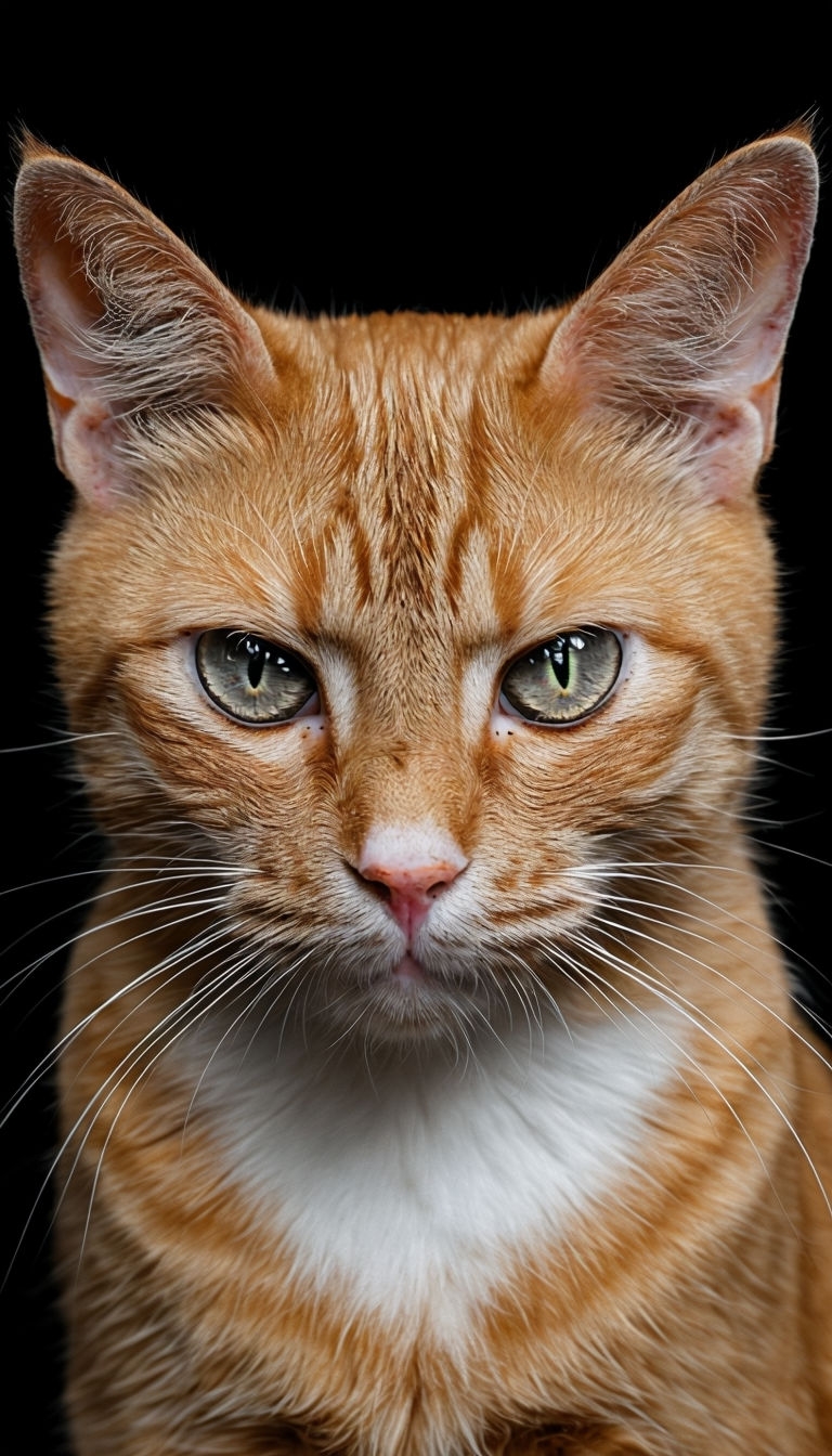 Serious Orange Tabby Cat Close-Up Portrait Photography Phone Case Cover