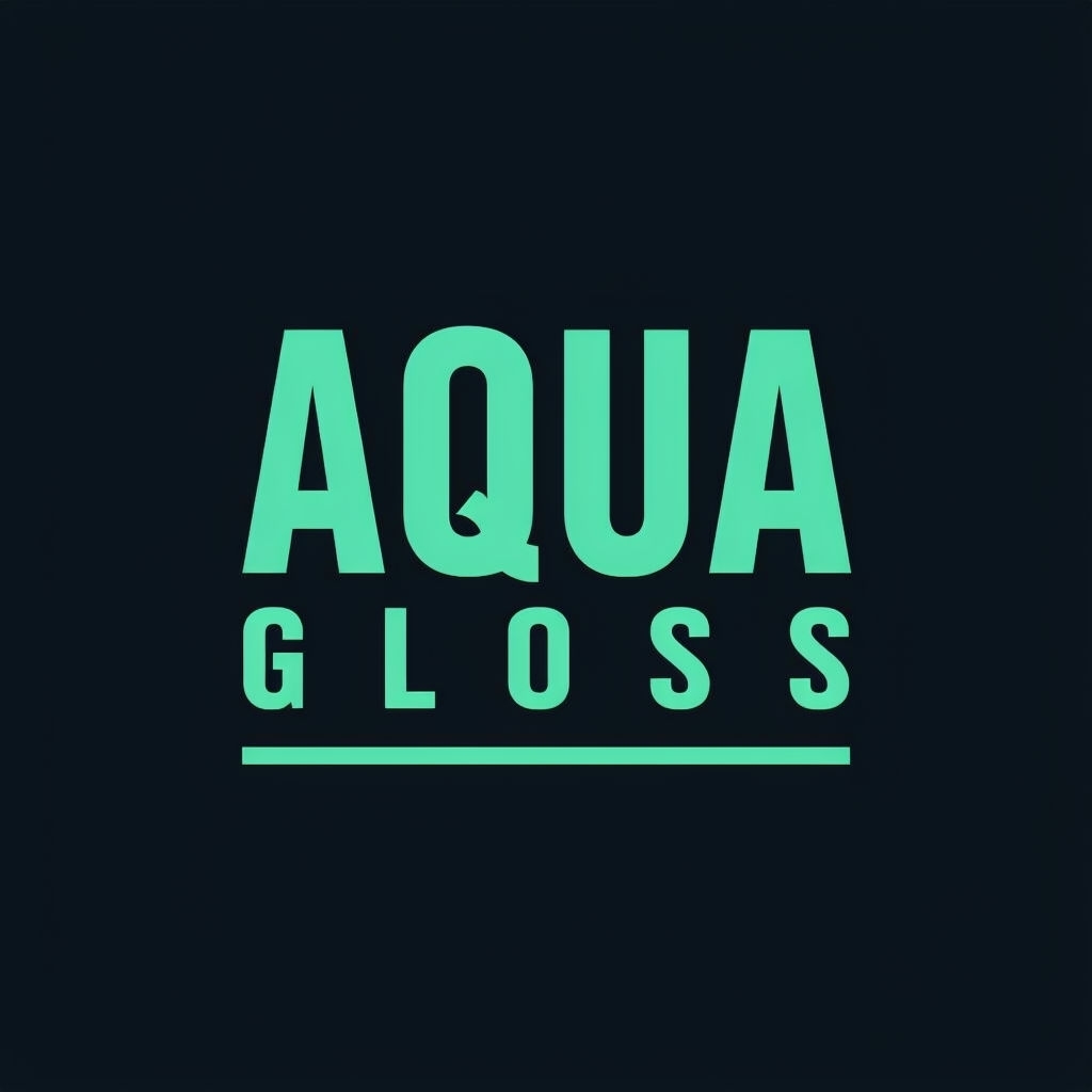 Modern Aqua Gloss Typographic Logo Design for Creative Studio Logo