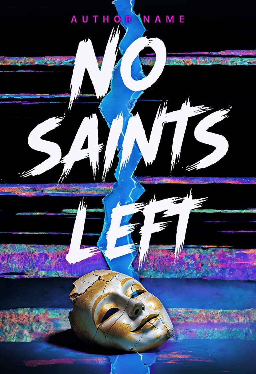 NO SAINTS LEFT Gripping eBook Cover with Electric Colors and Tension