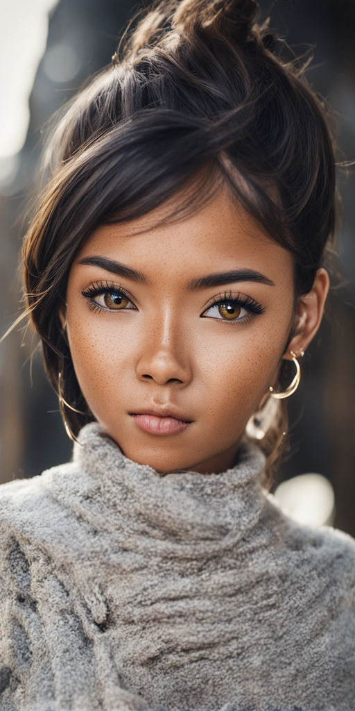 Headshot of a beautiful native Filipino woman with blonde-hi... by ...