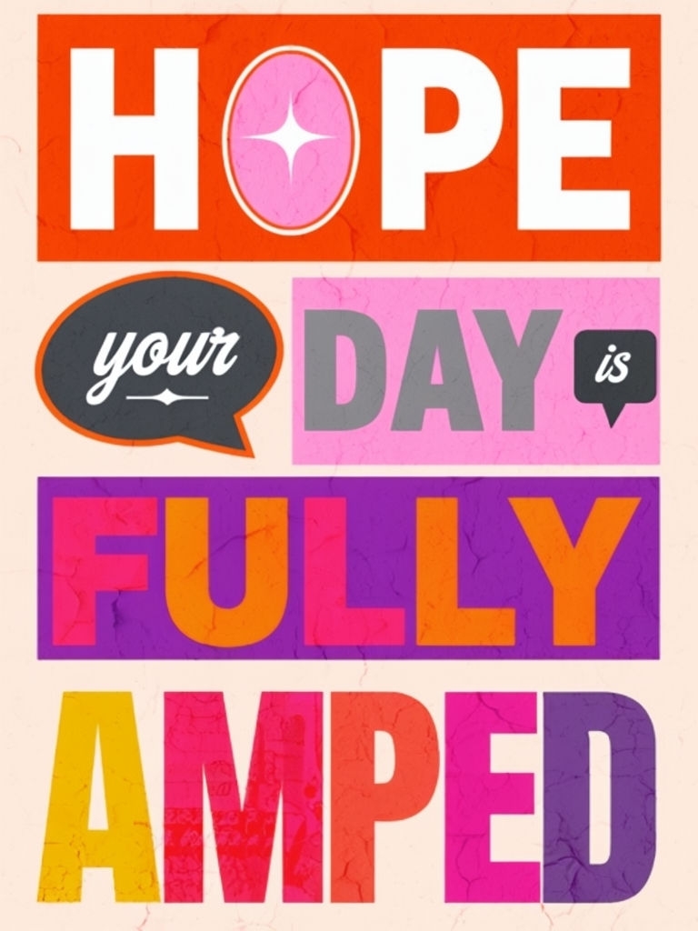 Vibrant Motivational Hope Poster for Your Day Inspiration Card