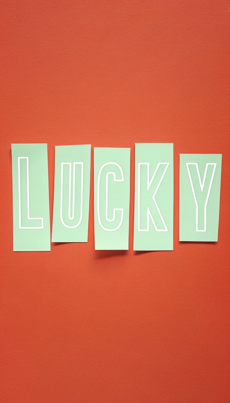Bold Mint Green 'LUCKY' Graphic Design Phone Case Cover