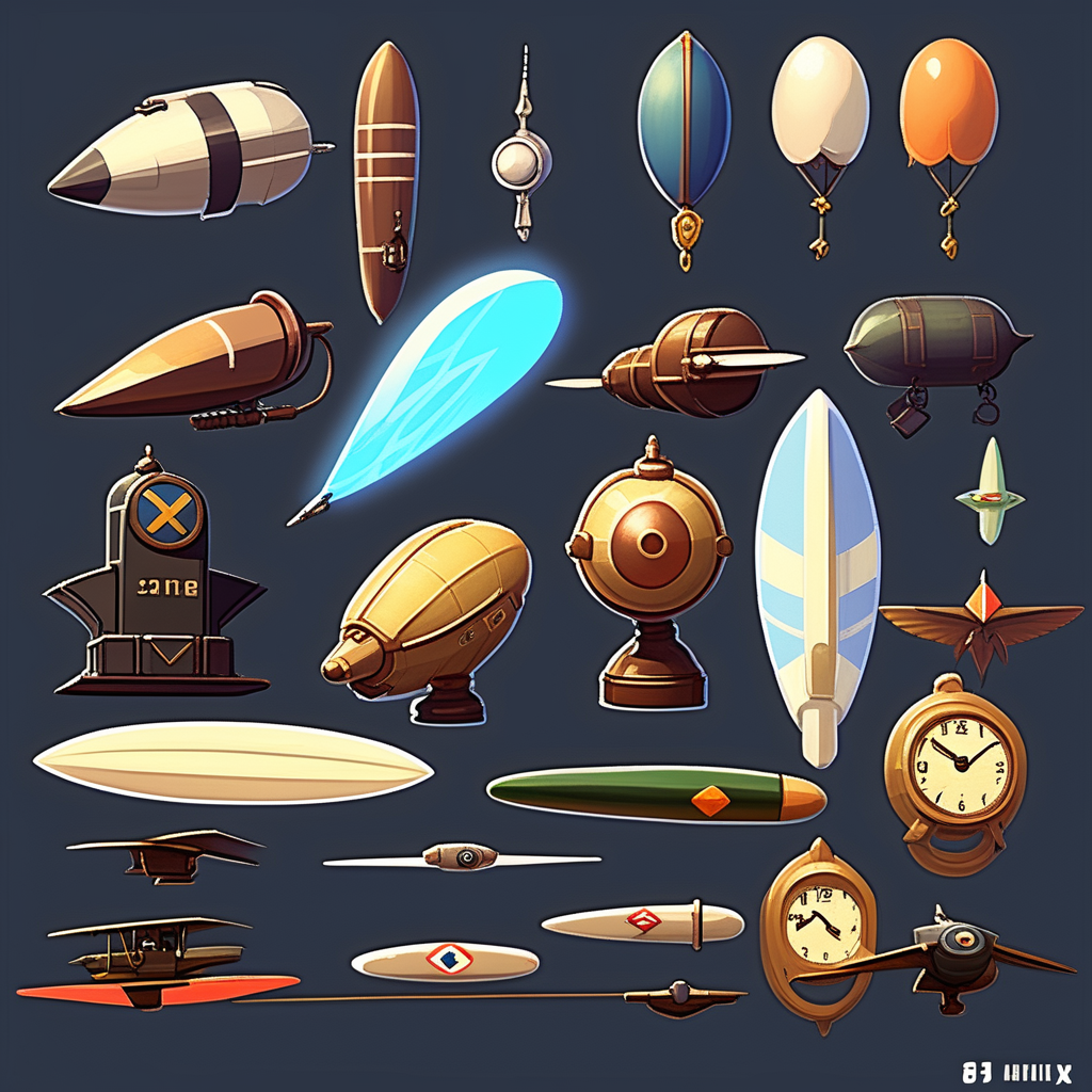 9 game cursors for the time period: electric age: dieselpunk... by Adam ...