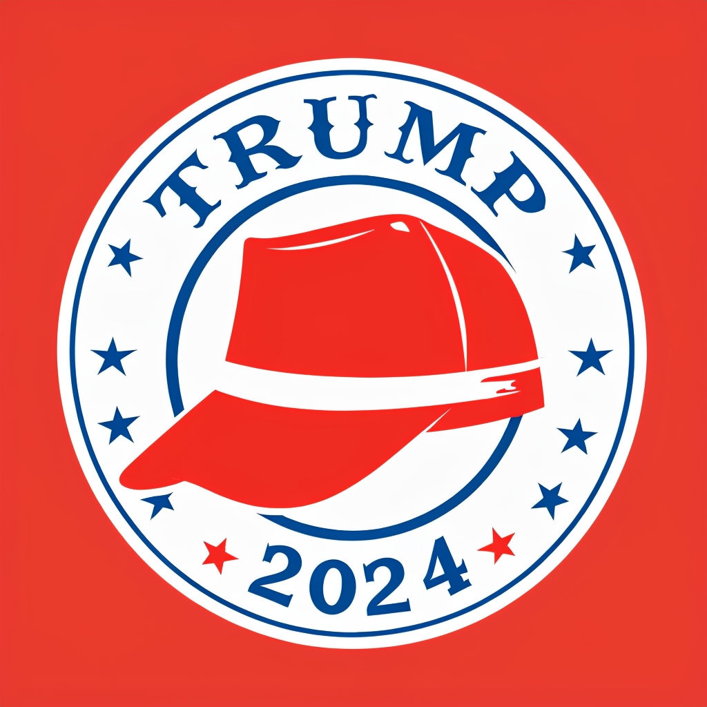 Retro Trump 2024 Hat Badge Logo