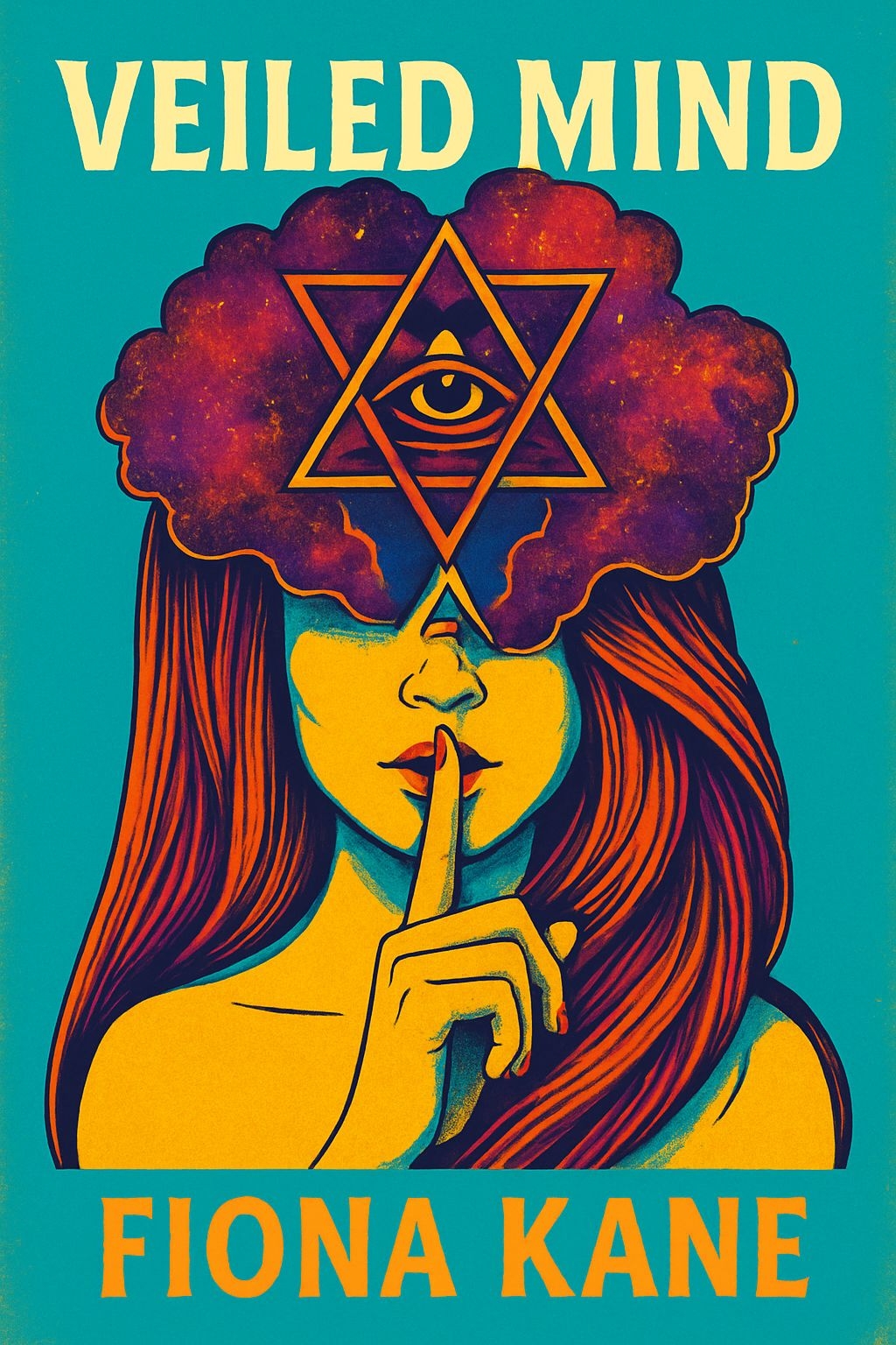 Vibrant Psychedelic Veiled Mind EBook Cover Illustration