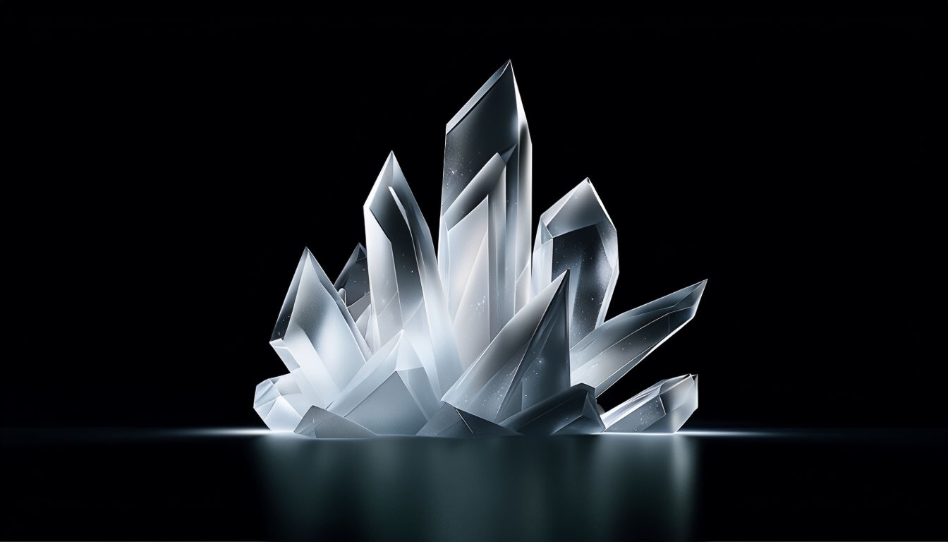 Elegant Translucent Geometric Mineral Structures Virtual Background