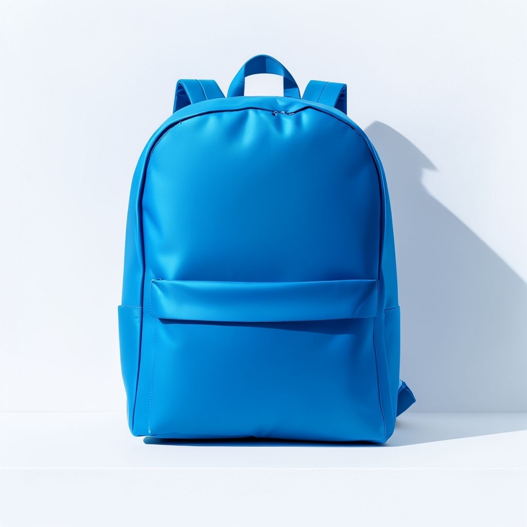 Modern Blue Backpack Design for Custom Artwork Mockup