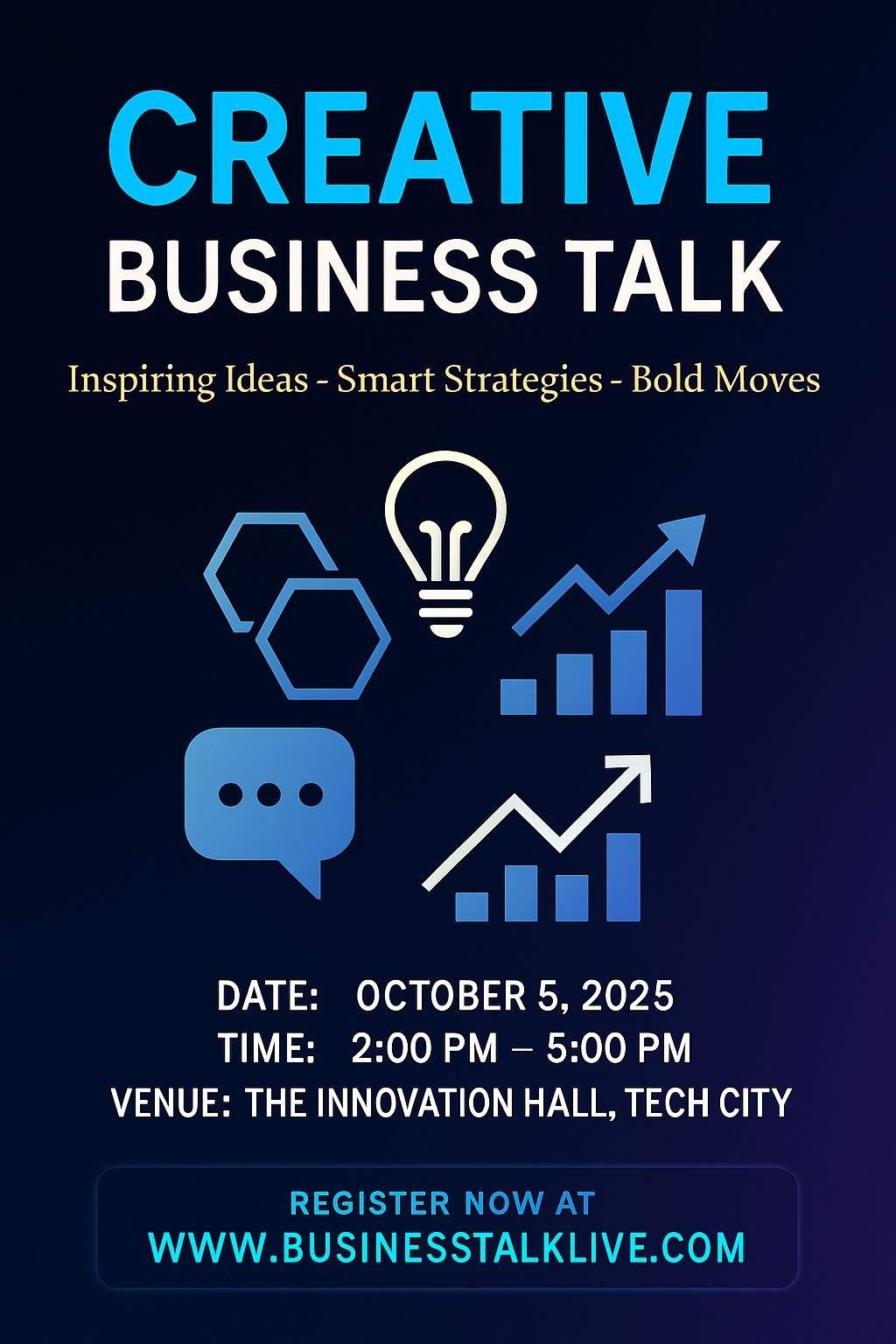 Creative Business Talk Event Poster for Professional Networking Flyer