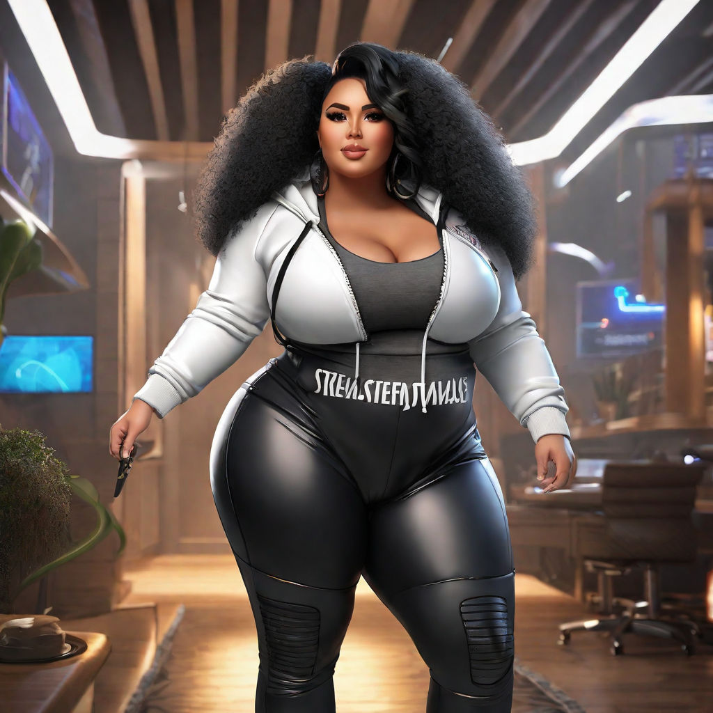 David Cyberpunk style Big pawg bbw