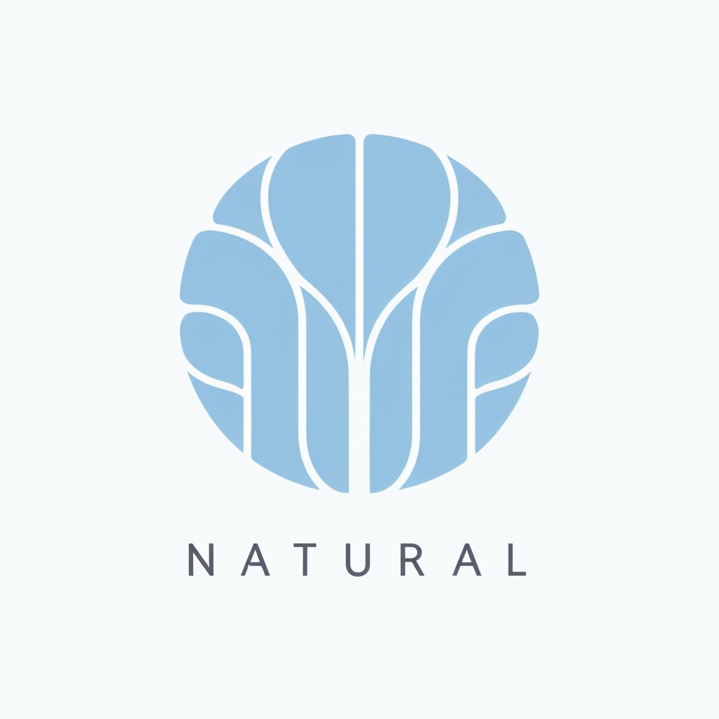 Minimalist Pale Blue Peony Logo Design for Natural Branding Logo