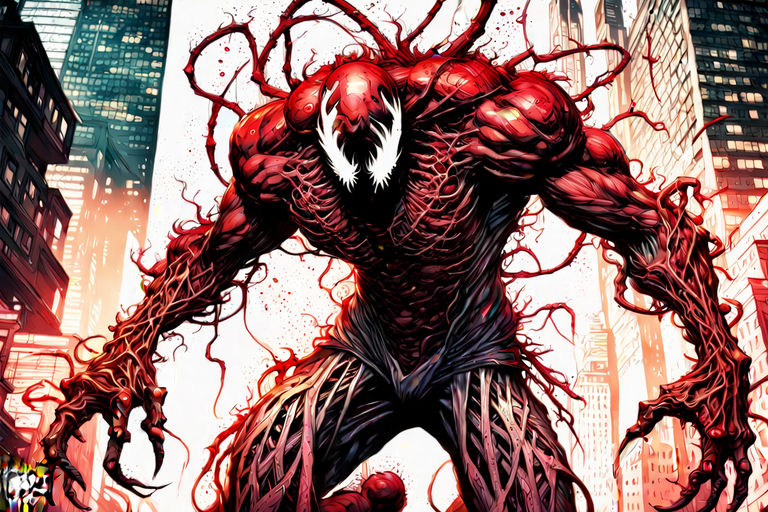 Carnage character from Marvel comics digital illustration by Tomasz ...