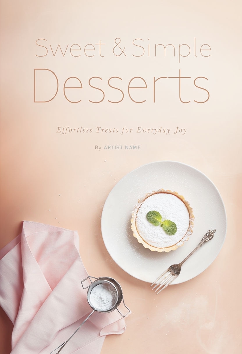 Elegant Pastel Lemon Tart Dessert EBook Cover Design