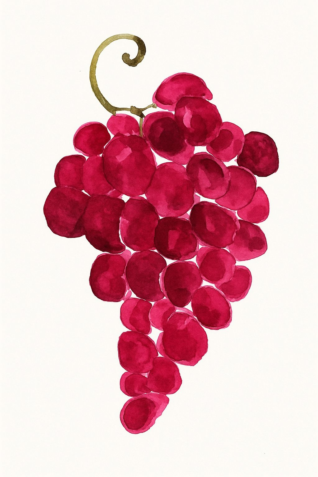 Vibrant Watercolor Grape Cluster T-Shirt
