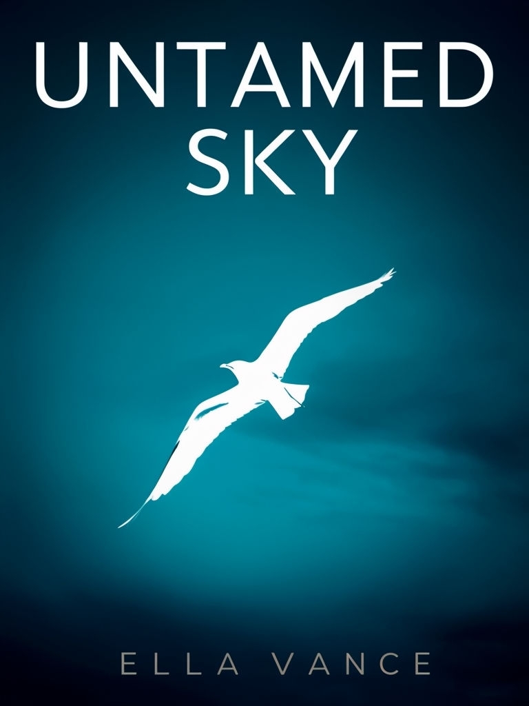 Minimalist Untamed Sky Book Cover with Majestic Bird Design EBook Cover