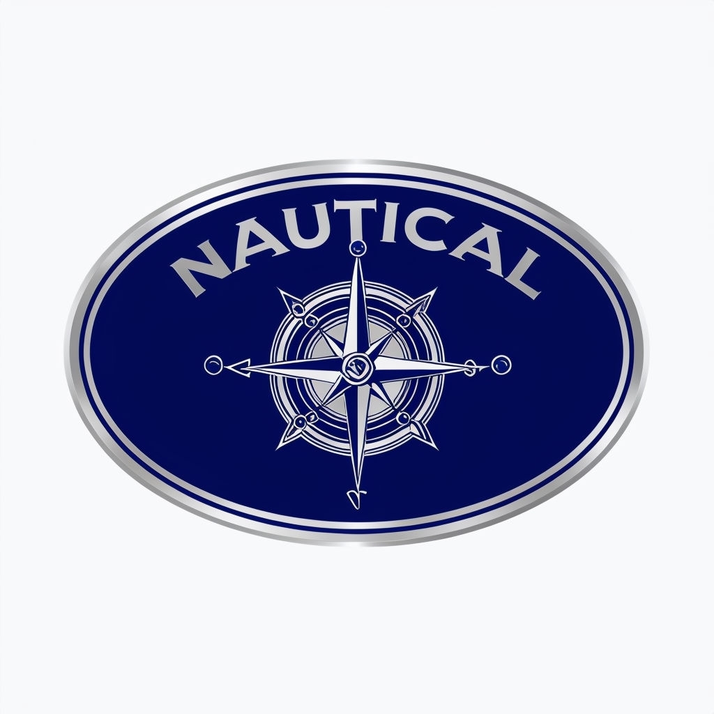 Modern Nautical Compass Rose Logo Design with Gemstones